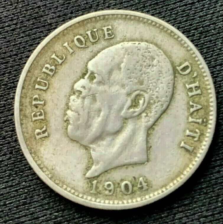 Read more about the article 1904 Haiti 5 Centimes Coin XF +       World Coin Copper nickel      #C436