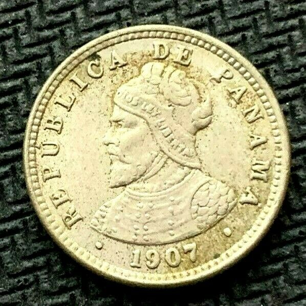 Read more about the article 1907 Panama 1/2 Centesimo Coin AU    High Grade World Coin     #C830