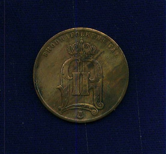 Read more about the article SWEDEN  OSCAR II  1879  5 ORE  COIN   VF+