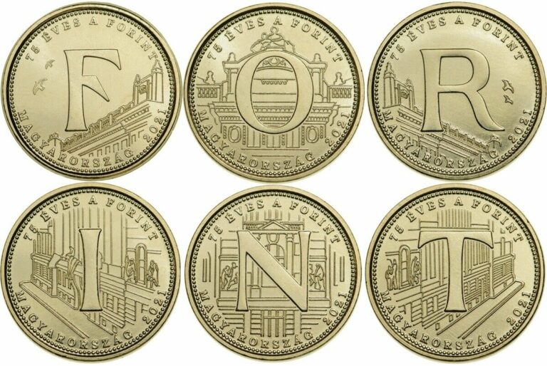 Read more about the article HUNGARY UNGARN HONGRIE 2021 5 F. COMPLETE SET 6 COINS – FORINT UNC