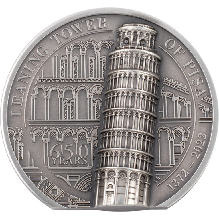Read more about the article 2022 $10 Cook Islands  LEANING TOWER OF PISA 2oz 999 Silver Coin w/ Box and COA