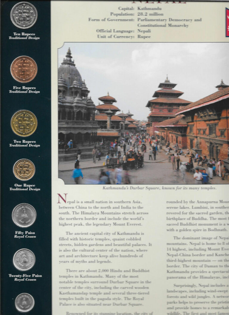 Read more about the article Coins from Around the World Nepal 1996 – 2001 BU UNC 10  5 Rupees 1997 2 Rp 1996