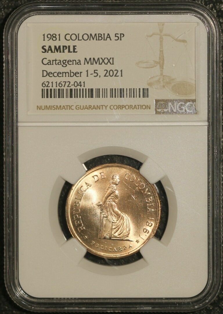 Read more about the article 1981 5 Peso Rare NGC Sample Slab Cartagena MMXXI Dec 1-5  2021  OTQ0047/JLH