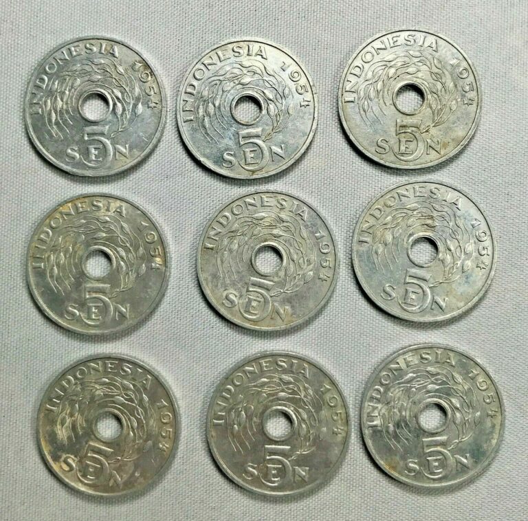 Read more about the article Indonesia 1954 5 Sen  9 coins