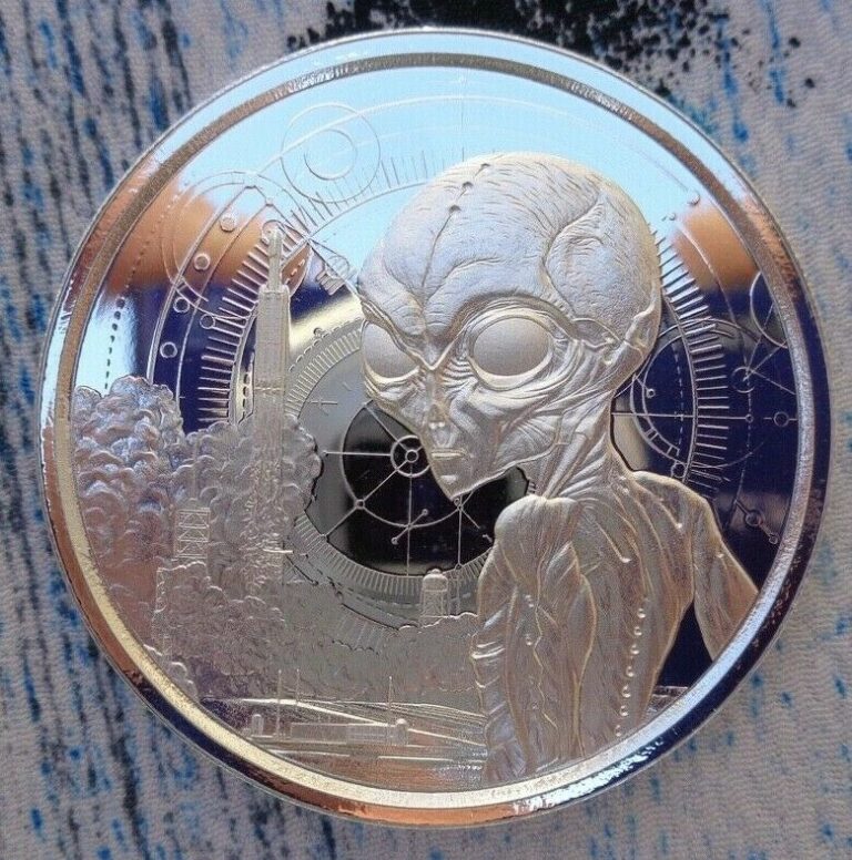 Read more about the article 2021 Ghana ALIEN silver BU coin .999 fine silver