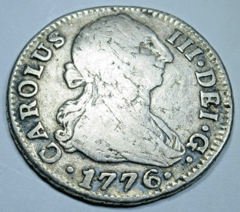 Read more about the article 1776 Spanish Silver 2 Reales Antique 1700’s US Colonial Era Pirate Treasure Coin