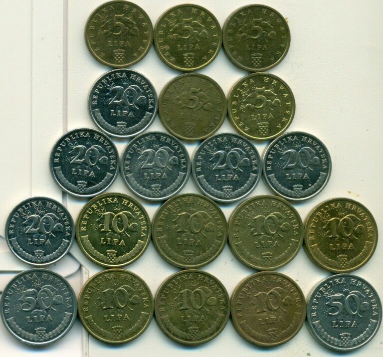 Read more about the article 20 DIFFERENT COINS from CROATIA (4 DIFFERENT DENOMINATIONS)