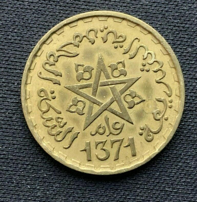 Read more about the article 1952 Morocco 20 Francs Coin XF +  (1371)    World Coin Aluminum Bronze     #C609