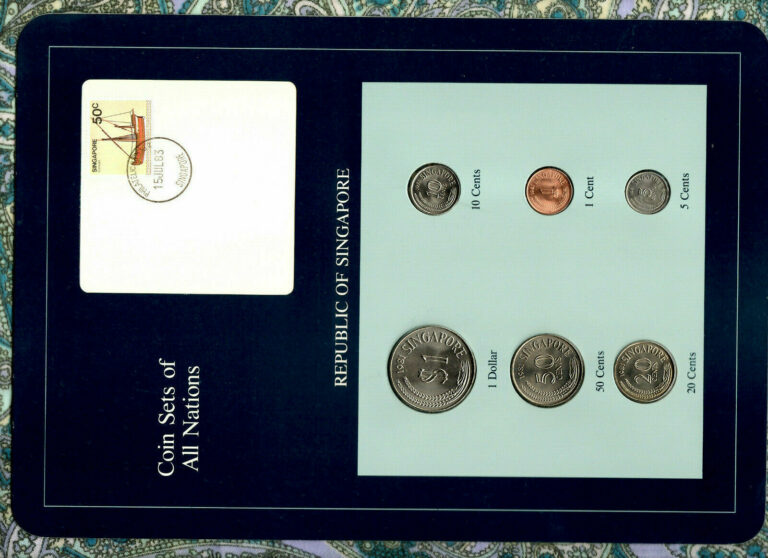 Read more about the article Coin Sets of All Nations Singapore w/card 1 5 10 20 50 cents and $1 1981 UNC