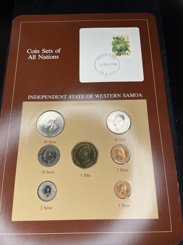 Read more about the article Coins of all Nations Western Samoa – 7 Coins and Stamp