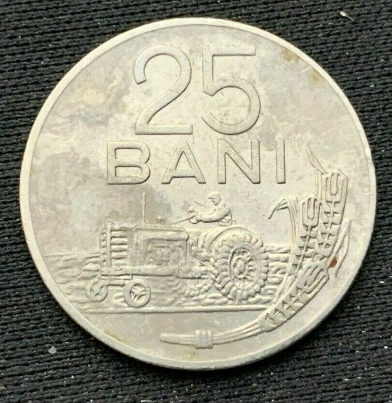Read more about the article 1966 Romania 25 Bani Coin AU    1 Year Issue   High Grade World Coin     #K521