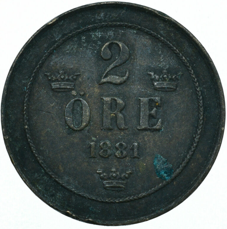 Read more about the article COIN / SWEDEN / 2 ORE 1881 BEAUTIFUL COIN  #WT29089