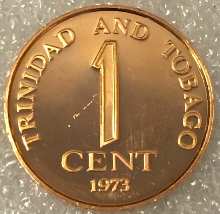 Read more about the article 1973 FM TRINIDAD and TOBAGO  🇹🇹1 Cent Coin  Proof  20 000 minted.