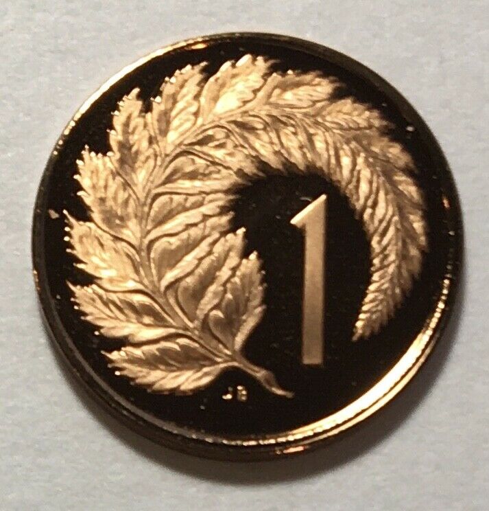 Read more about the article New Zealand 1 Cent 1972 – Silver Fern leaf (Cyathea dealbata) – Proof