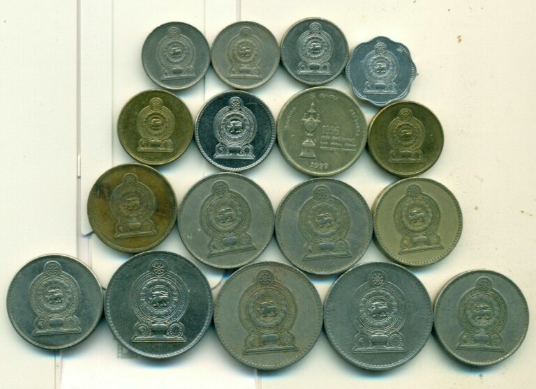 Read more about the article 17 DIFFERENT COINS from SRI LANKA (9 TYPES/6 DENOMINATIONS)..Lot #1