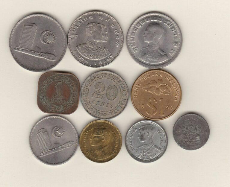 Read more about the article 10 MALAYSIA and THAILAND COINS IN VERY FINE OR BETTER CONDITION.