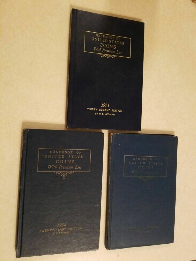 Read more about the article 3 “HANDBOOK OF UNITED STATES COINS” BY R. S. YOEMAN 1958  1964 and 1975 Editions