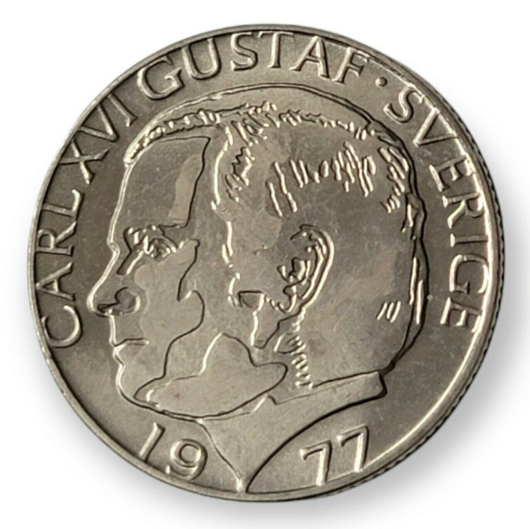 Read more about the article Sweden 1977 – 1 Krona Copper-Nickel Coin – King Carl XVI Gustaf