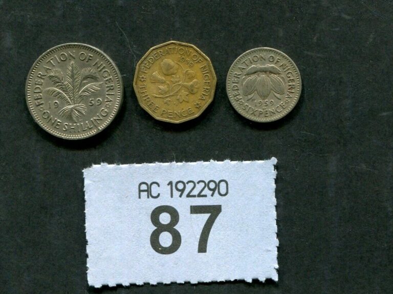 Read more about the article Set  of  3  coins 1959  of  Nigeria