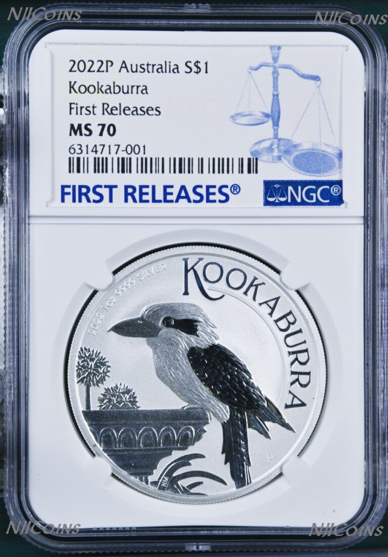 Read more about the article 2022 P Australia Silver Kookaburra NGC MS 70 $1 1 oz Coin Blue FR Label PERFECT