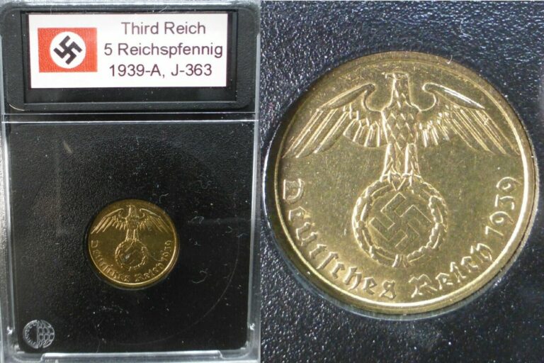 Read more about the article Nazi Coin – 5 Reichspfennig 1937-1939 Swastika Third Reich Eagle WW2 Germany