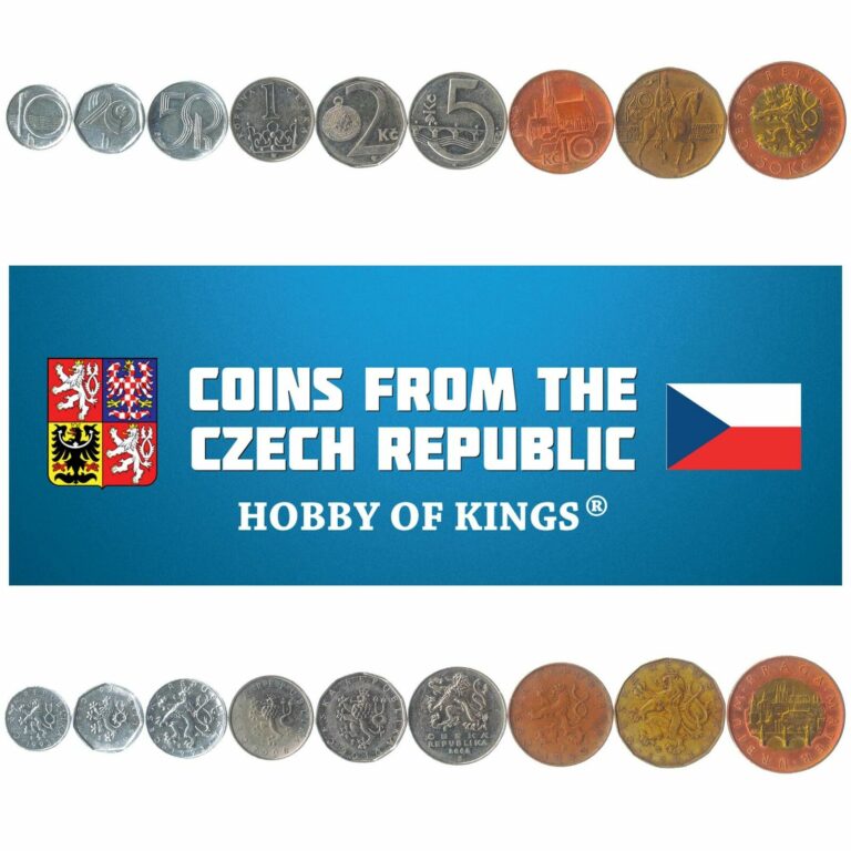 Read more about the article 9 COINS CZECH REPUBLIC: 10  20  50 HELLERS  1  2  5  10  20  50 KORUN. 1993-2020