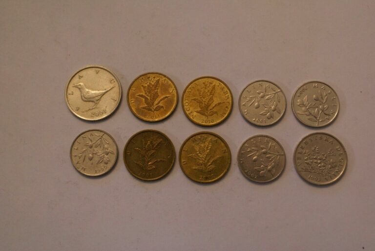 Read more about the article 10 DIFFERENT COINS from CROATIA (4 DIFFERENT DENOMINATIONS)