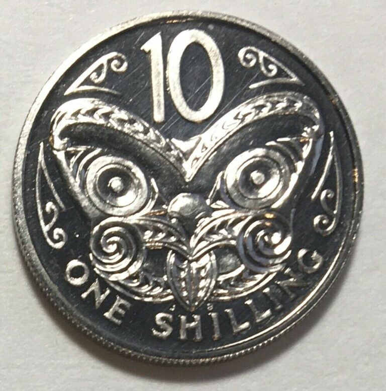 Read more about the article New Zealand 1968 10 Cents – Maori Koruru or Parata Mask – Prooflike