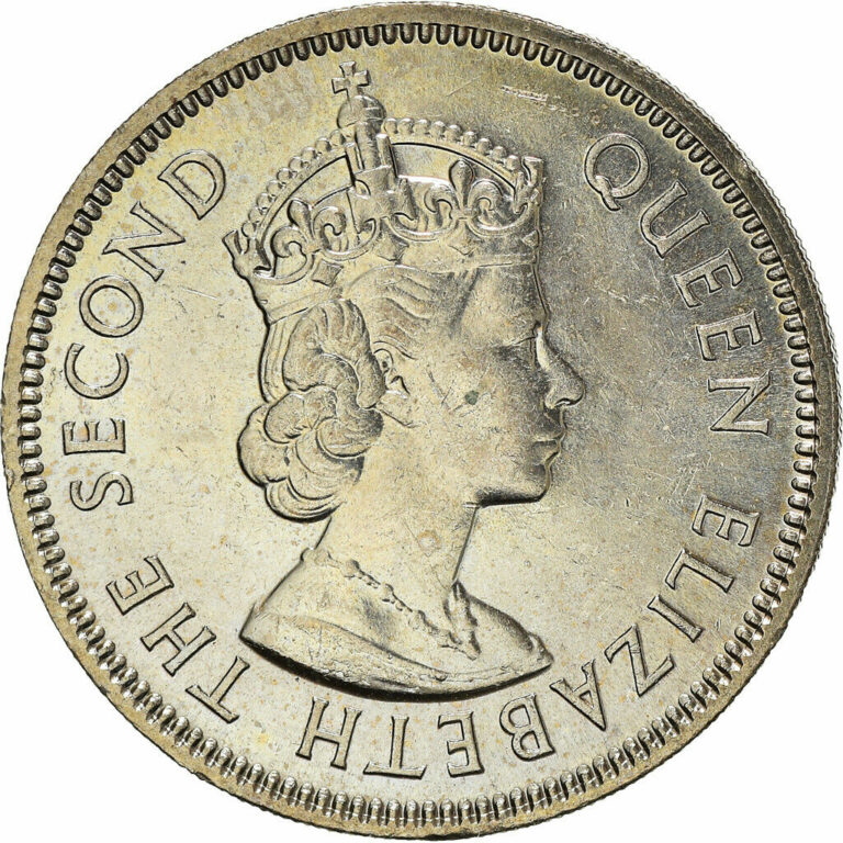 Read more about the article [#384813] Coin  Mauritius  Elizabeth II  1/2 Rupee  1975  AU(55-58)