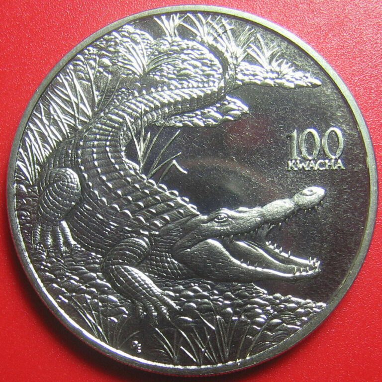 Read more about the article 1998 ZAMBIA 100 KWACHA CROCODILE CROC AFRICAN WILDLIFE! CU-NI 38.6mm (no silver)