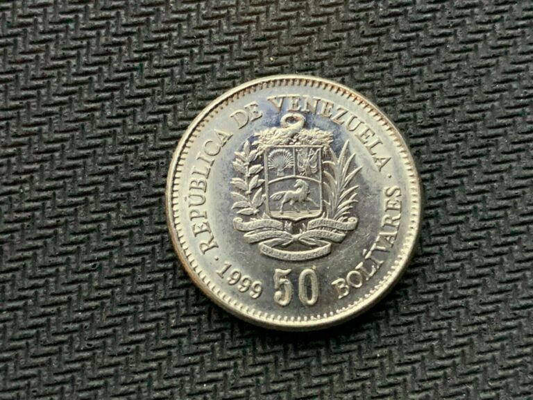 Read more about the article 1999 Venezuela 50 Bolivares  Coin   BU UNC    #B977