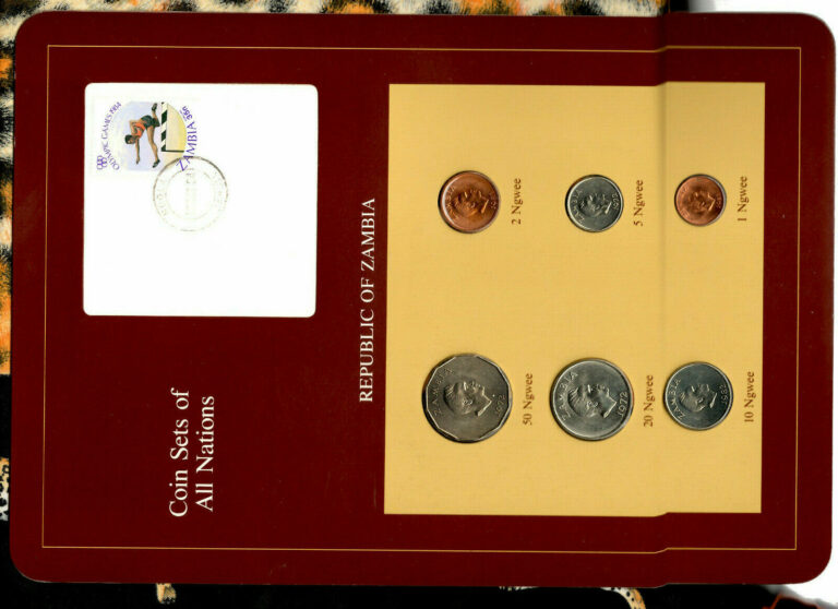 Read more about the article Coin Sets of All Nations Zambia 1972-1983 UNC 5 20 50 Ngwee 1972