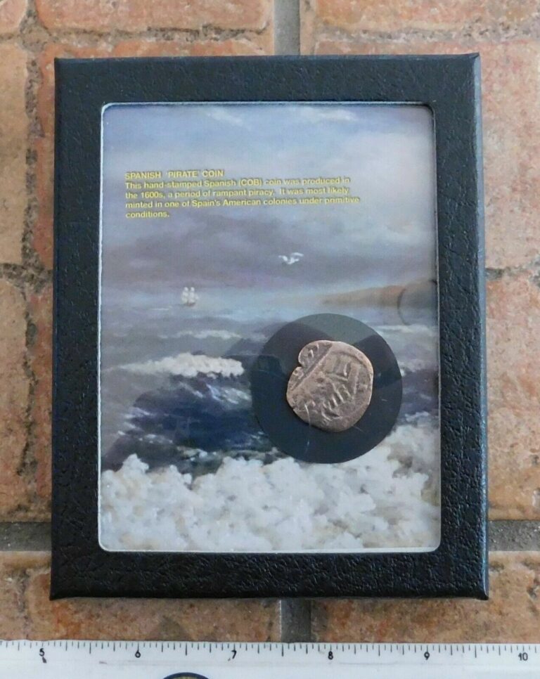 Read more about the article 1600s Spanish ‘COB’ pirate coin in professional display !!