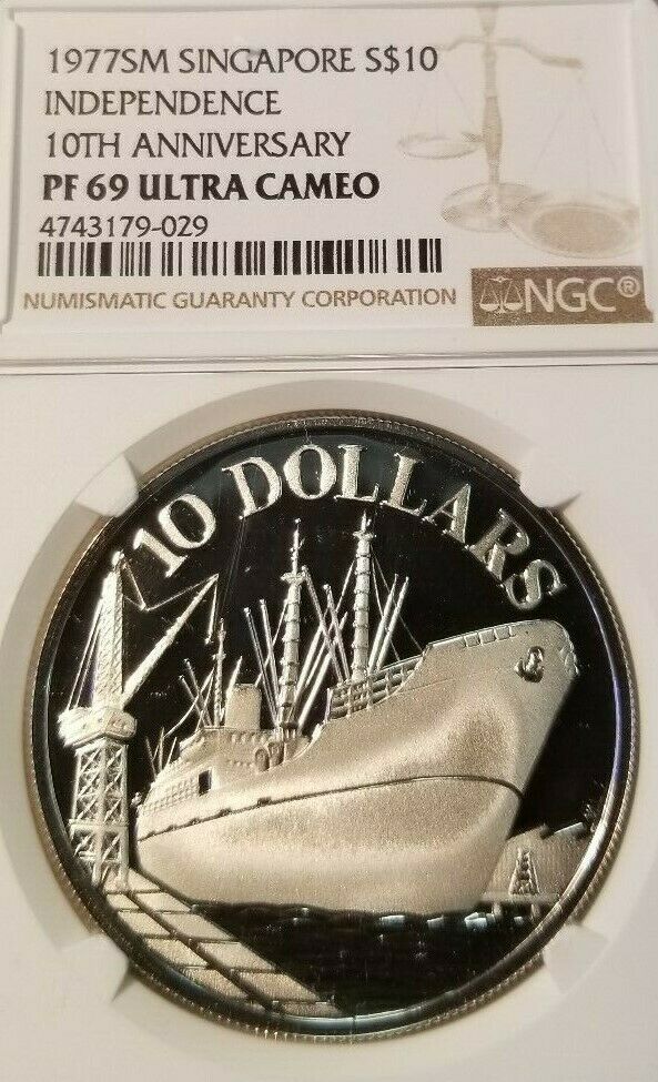 Read more about the article 1977 SINGAPORE SILVER $10 INDEPENDENCE ANNIVERSARY NGC PF 69 ULTRA CAMEO SCARCE