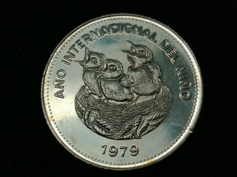 Read more about the article 1979 COSTA RICA 100 COLONES – INT YR Of CHILD / BIRDS IN NEST 1 Oz BU SILVER