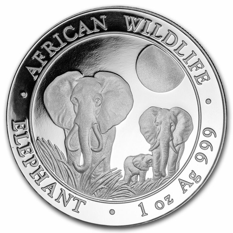 Read more about the article 2014 Somalia 1 oz Silver Elephant BU – SKU #78137