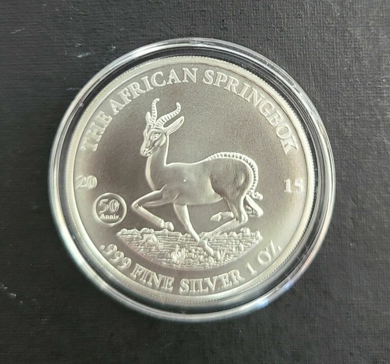 Read more about the article 2015 Gabon African Springbok 50th Anniversary BU 1 oz .999 Silver Coin Gabonaise