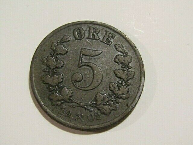 Read more about the article Norway 1902 5 Ore Bronze Coin