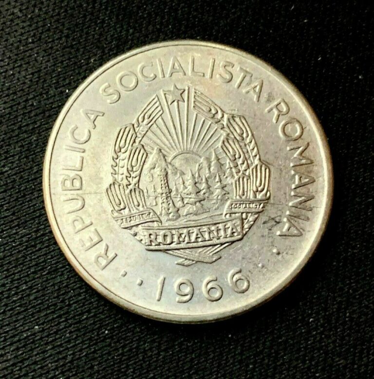 Read more about the article 1966 Romania 5 Leu Coin UNC    World Coin  High Grade    #K1160