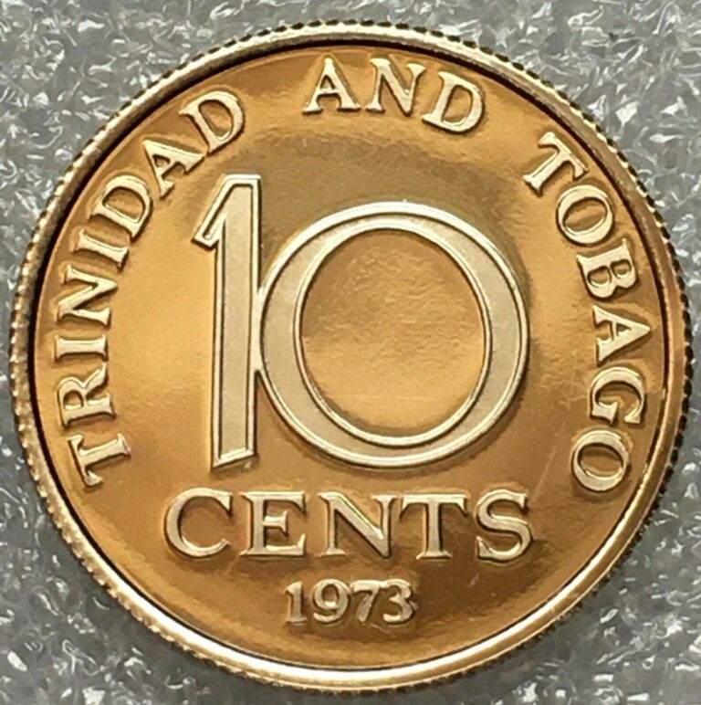 Read more about the article 1973 FM TRINIDAD and TOBAGO  🇹🇹10 Cents Coin  Proof  20 000 minted.