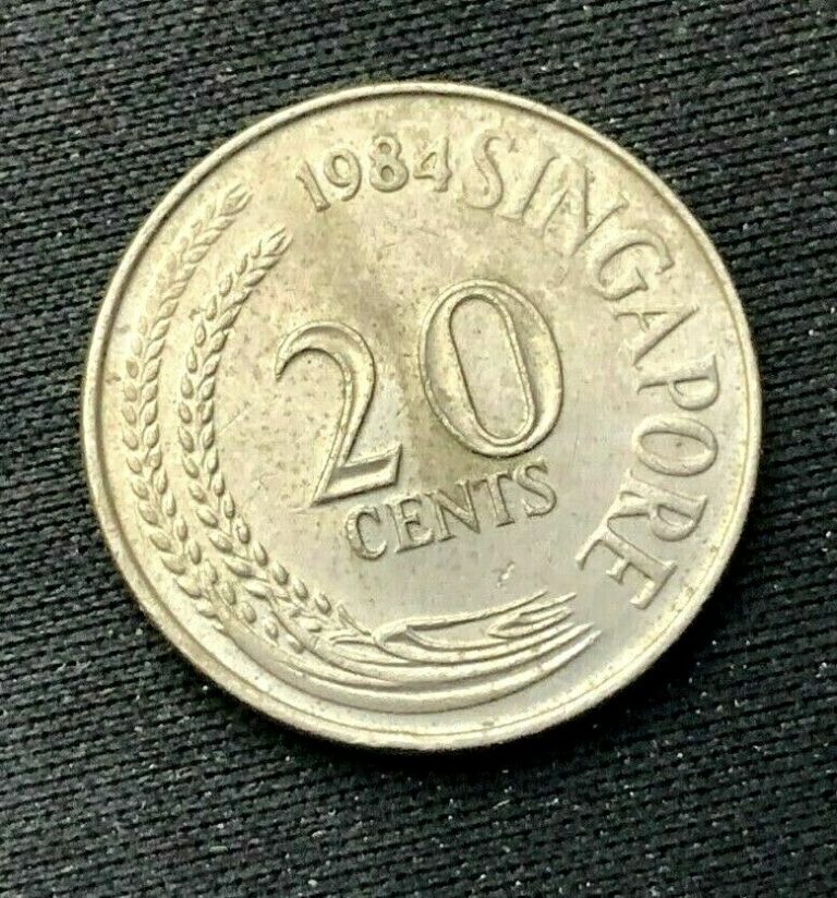 Read more about the article 1984 Singapore 20 Cents Coin XF   World Coin   Copper nickel   #K1309