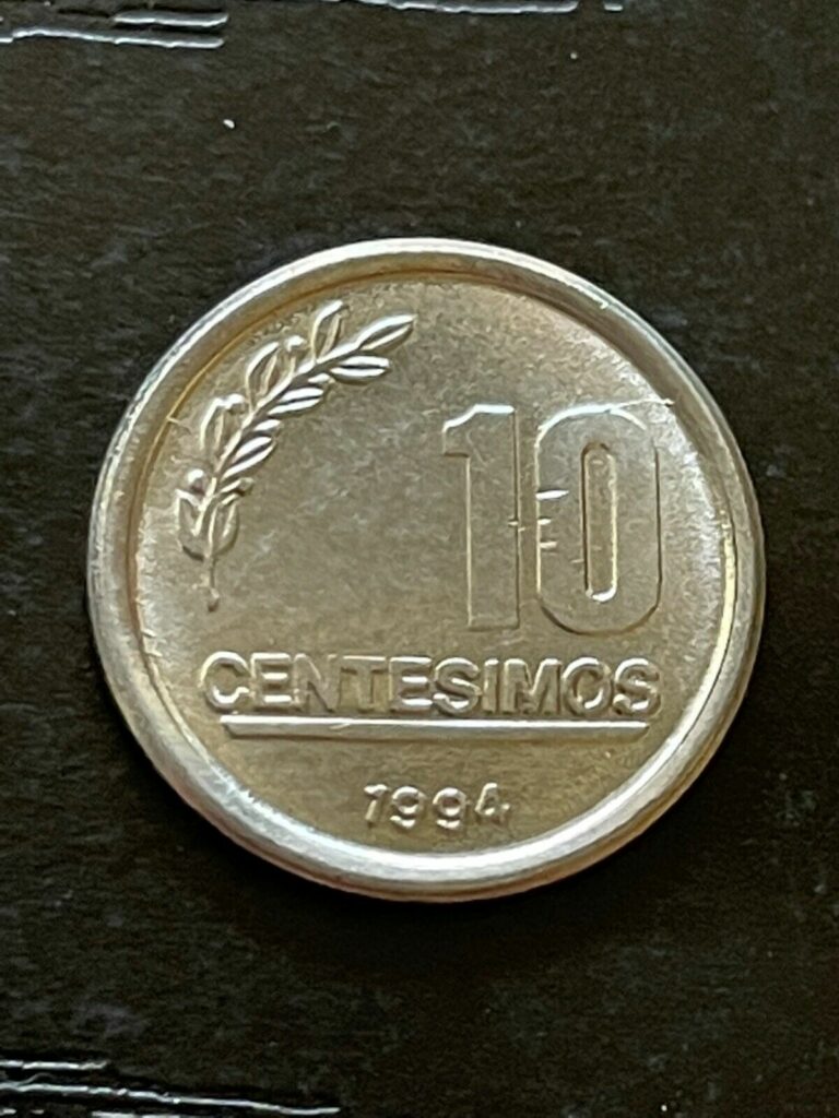 Read more about the article 1994 Uruguay 10 Centesimos Steel Coin