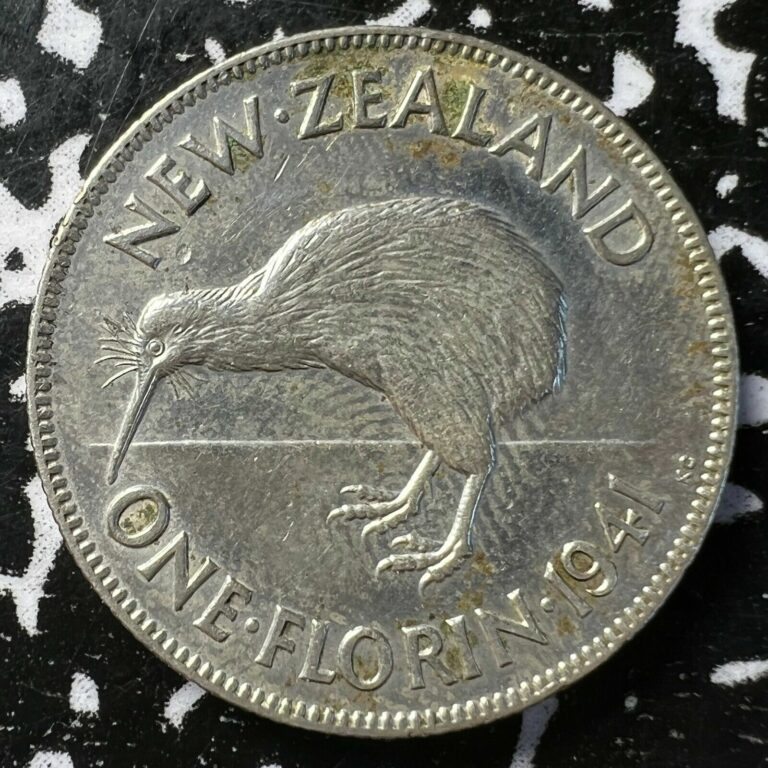 Read more about the article 1941 New Zealand 1 Florin Lot#W1067 Silver! Old Cleaning