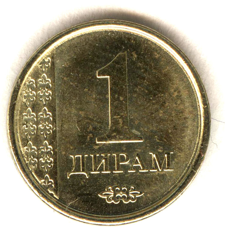 Read more about the article TAJIKISTAN:  1 Diram (!!!)  RARE NEW coin 2011/2013 SMALL denomination UNC