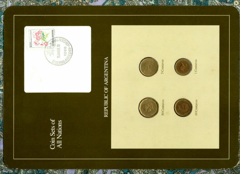 Read more about the article Coin Sets of All Nations Argentina 50  10  5  1 Centavos 1987 UNC