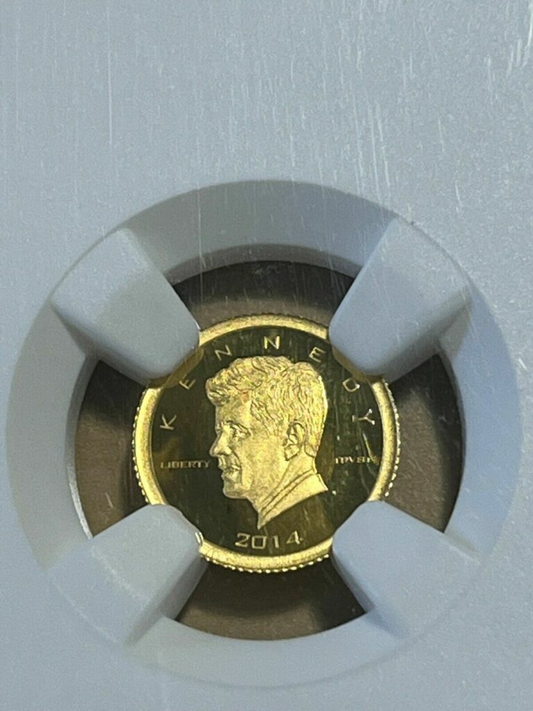 Read more about the article 2014 Burundi 5 000 Francs Kennedy Proof Gold Coin Graded PR70DCAM by NGC!!