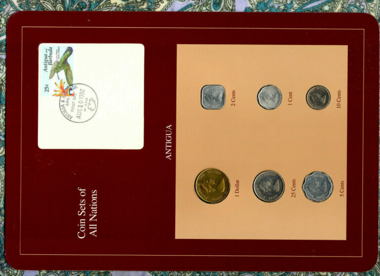 Read more about the article Coin Sets of All Nations Antigua E.C.1986-1994 UNC 10 cents 1994 Scarce AUG10 92