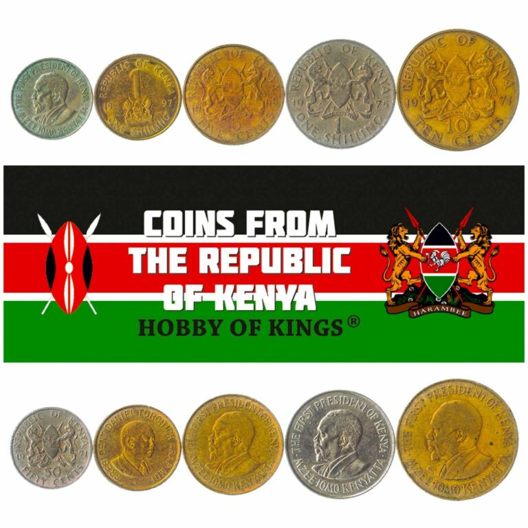 Read more about the article 5 DIFFERENT KENYAN COINS. OLD COLLECTIBLE MONEY FROM AFRICA. FOREIGN CURRENCY
