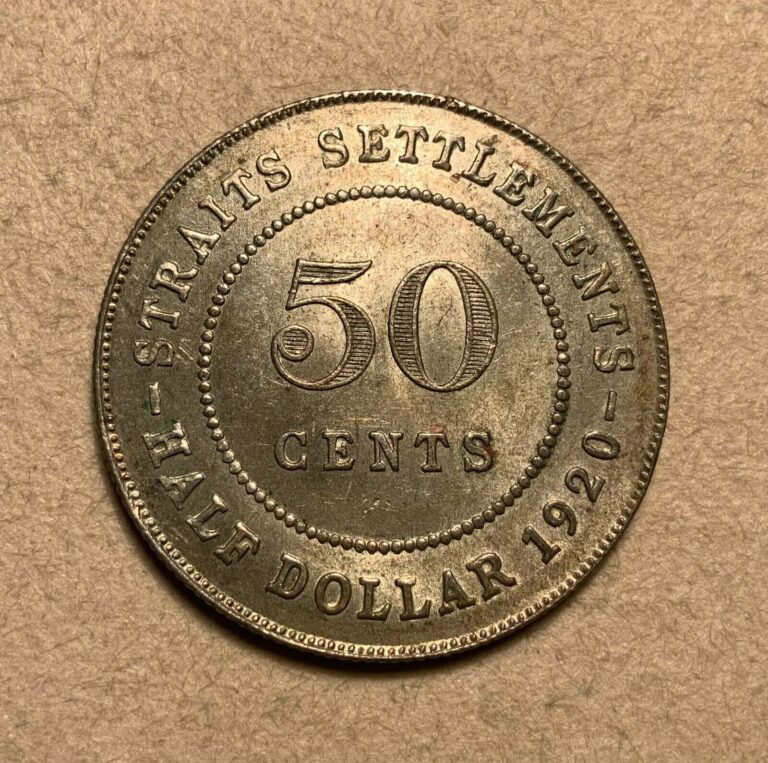 Read more about the article 1920 Straits Settlements 50 cents – silver coin – high grade