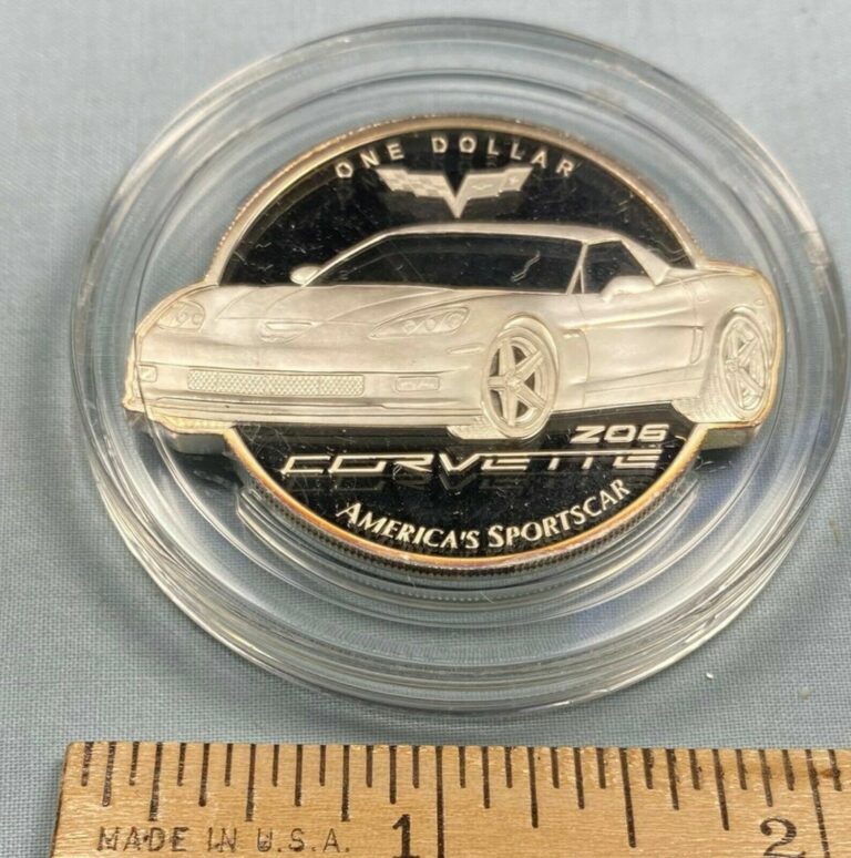 Read more about the article Palau 2008 1 Dollar Coin~ Corvette Z06 ~ America’s Sportscar ~General Motors
